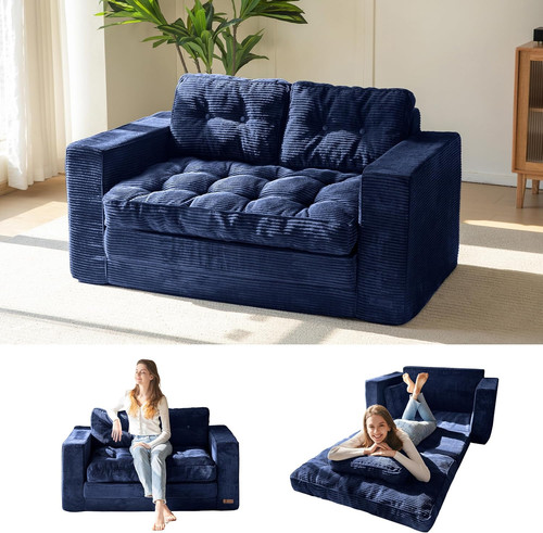 Convertible sofa bed - convertible, corduroy