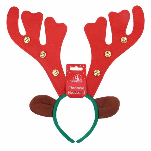 Reindeer antlers with bells - with,