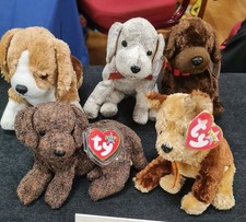 TY Beanie Babies Puppy Collection Bundle X 5 Great Condition 4 With Tags