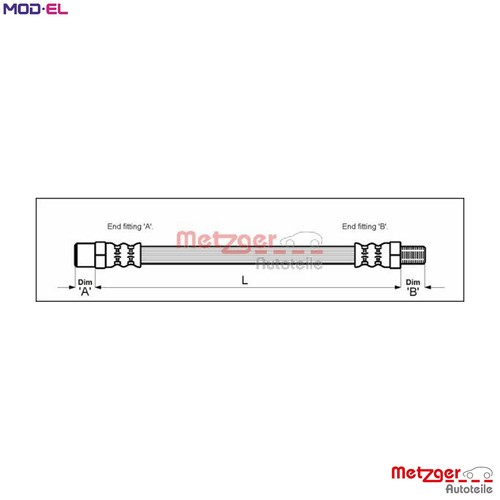 Brake hose 4111774 - brake, for