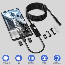 3 in 1 USB Endoscope Borescope Inspection Tube HD 1080P Camera For Android Phone