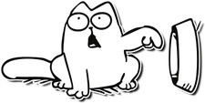 Simons cat sticker vinyl - simons,