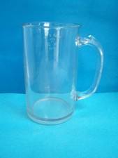 Vintage British Made Crown G.R 64 Etched Straight Pint Tankard Glass Damaged
