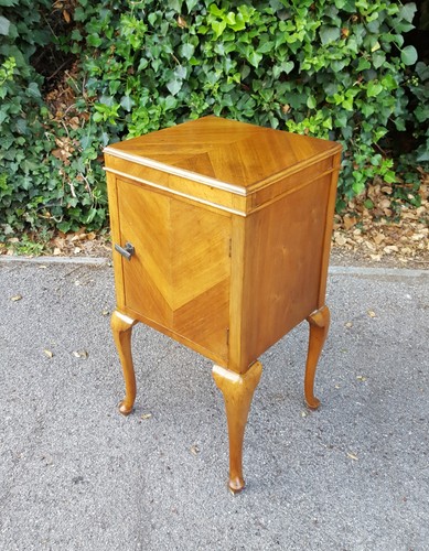 Antique walnut bedside - walnut,
