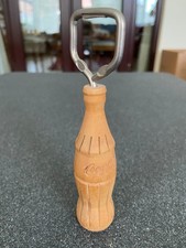 Coca Cola Coke wooden and metal bottle opener excellent condition bottle design
