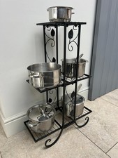 3 Tier Black Metal Shelf