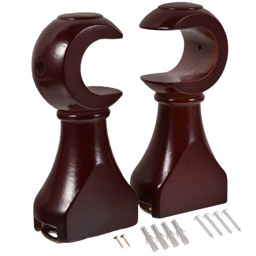 2pcs wood curtain rod - wood,