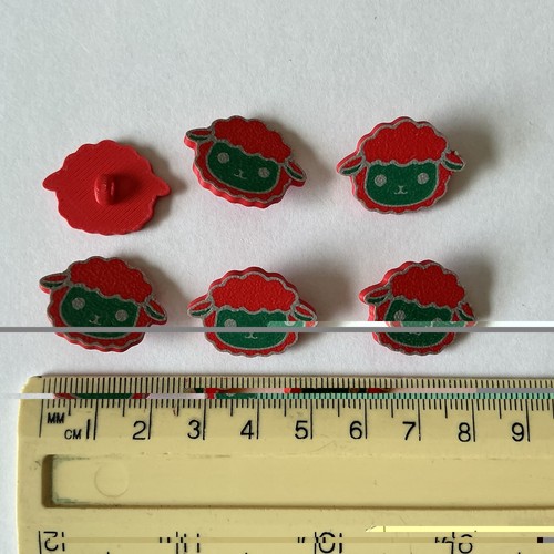 Printed set red - printed, of
