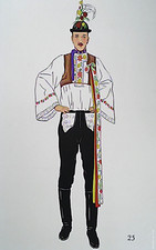 Vintage Colour Print. Peasant