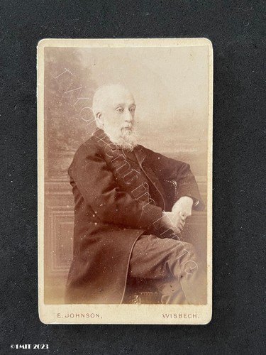 Cdv old man johnson wisbech - man,