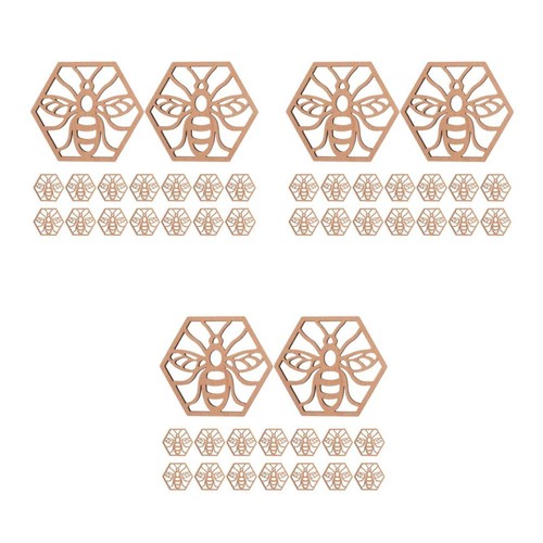Pcs wooden bee - wooden, honeycomb