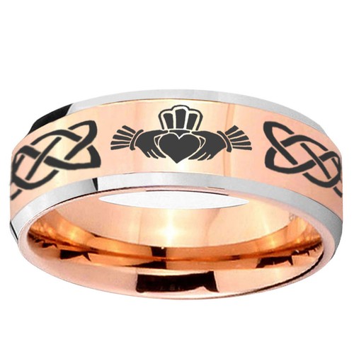 Irish claddagh tungsten men - claddagh,