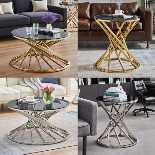 Round coffee table - round, side