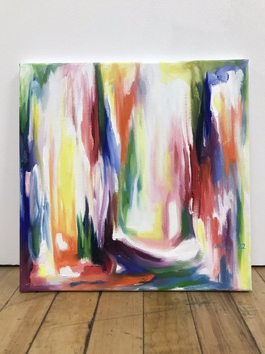 Original art abstract yacht - original,