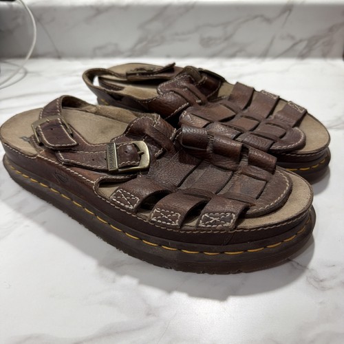 Martens doc brown leather - brown,