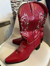 Cowboy Boots Women Size 9 Red