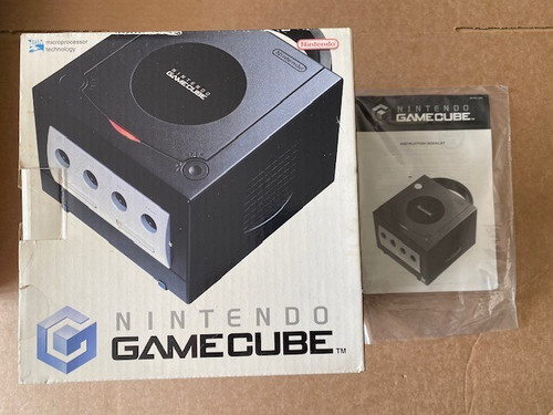 Gamecube console black boxed - console,