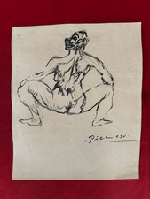 SALVADOR DALI drawing on old