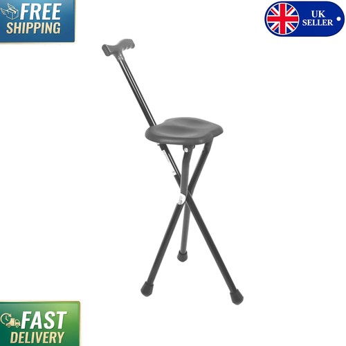 Portable walking cane chair - portable,