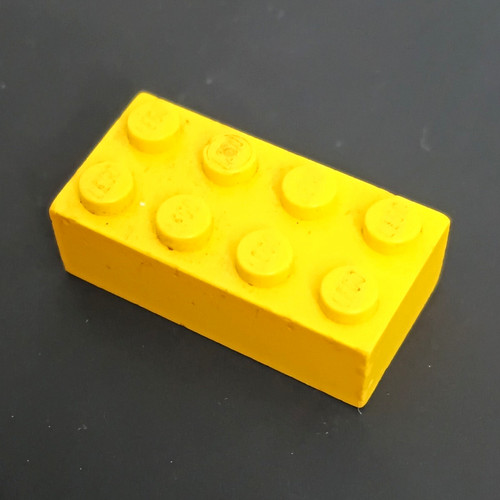 Lego yellow plastic brick - yellow,