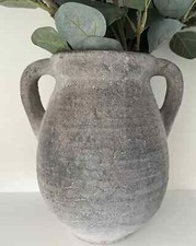 Stone urn vase with - stone, handles