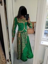 Princess Fiona Costume /Indian Lehenga Fully Stitched Size Small/8/10 Green Gold