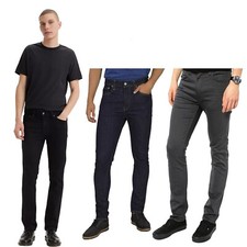 Mens Jeans Slim Fit Straight Leg Denim Trousers Pants Multi Sizes 28-42 inch