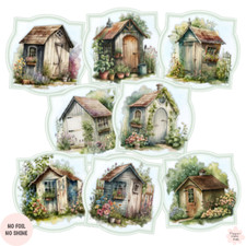 8 Garden Shed Card Making Toppers Craft For Him Fathers Day Dad's Birthday