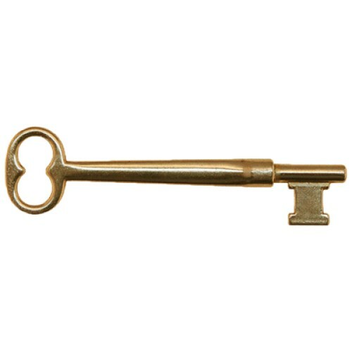 Solid brass skeleton key - solid,