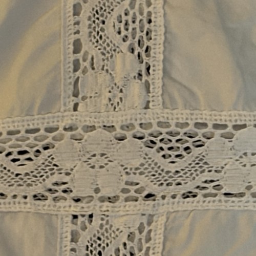 White crisp cotton lace - white,