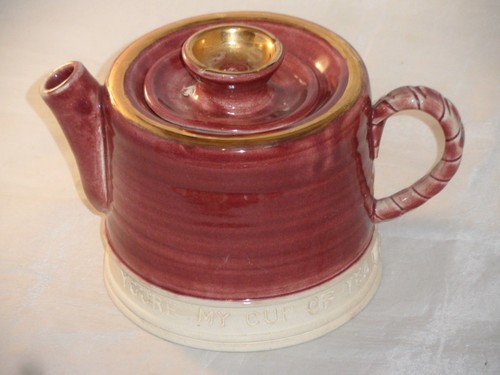 Studio pottery teapot you - teapot, "you're