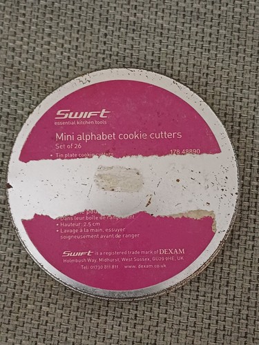 Swift cookie cutters set tin - set,