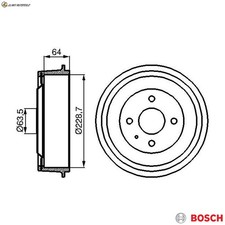 2x BRAKE DRUM 0 986 477 012