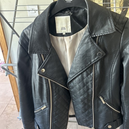 River island black faux - river,