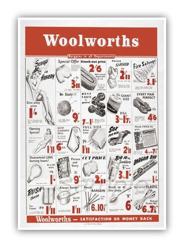 Vintage woolworths advertising - vintage,