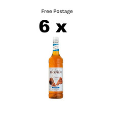 6 x Monin Premium Caramel Sugar Free Syrup, 1L FULL CASE BBE 28/02/25 CHEAP BULK