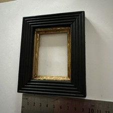 Very Small old Reeded Picture Frame. With gilt slip 