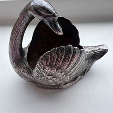 Vintage Silver Plated Swan