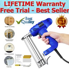 Electric Staple Nail Gun Tacker Upholstery Carpet Fabric Thin Wood Power Nailer