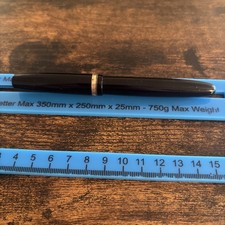 parker duofold fountain pen Black , Gold Nib 14k N Engraved AF Missing Clip 