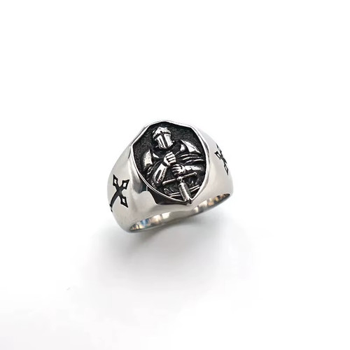 Mens signet ring warrior cross - mens,