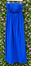 Marks and Spencer's bridesmaid/prom dress blue strapless maxi dress UK Size 8