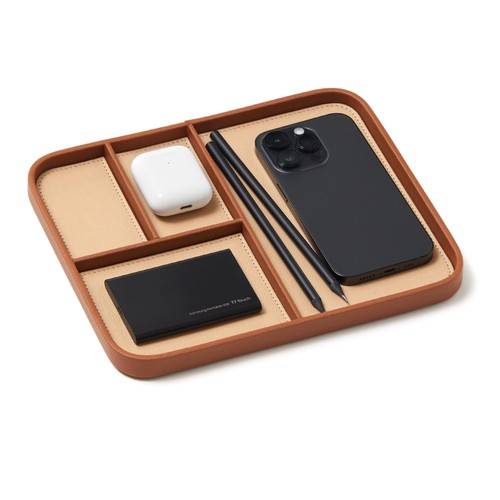 Nordik leather valet tray - leather,