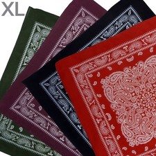 XL Montana Paisley Bandana Soft Lightweight Cotton Extra Large Mouth Covering