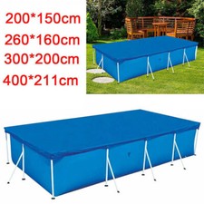 Garden Outdoor  Rectangular Swimming Pool Cover Tarpaulin for Home Frame Pool~
