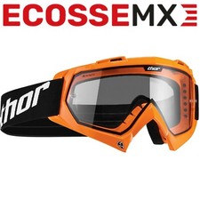 New THOR Flo Orange Enemy Kids Child Youth Goggles Clear Lens Read Motocross ATV