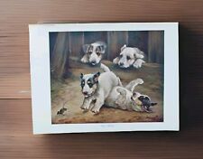 Vintage 1930s Jack Russell Terrier Puppies Dog Book Print Picture Lithograph 