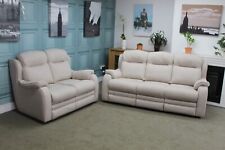 PARKER KNOLL BOSTON STATIC 3 + 2 SEATER SOFAS IN HATTON BARLEY. RRP £3700