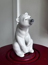 Vintage Lladro Porcelain Figurine, Seated Polar Bear