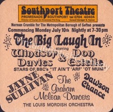 RARE Windsor Davies & Don Estelle - Summer Season Theatre Promo Beer Mat 1978